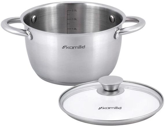 Кастрюля Gladys 1.5л из нержавеющей стали с мерной шкалой | Зображення 1