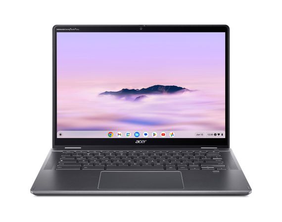 Ноутбук Acer Chromebook Plus Spin 514 CP514-4HN 14' WUXGA IPS Touch, Intel 3-100U, 8GB, F256GB, UMA, ChromeOS, сірий (NX.KYQEU.001)