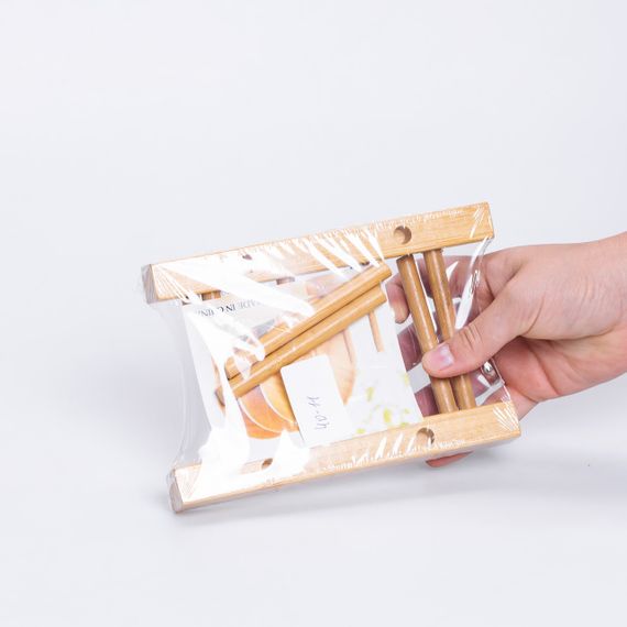 Підставка для тарілок і кришок дерев'яна на кухню 16×12.5×10 (см) HB-40-11 | Зображення 2