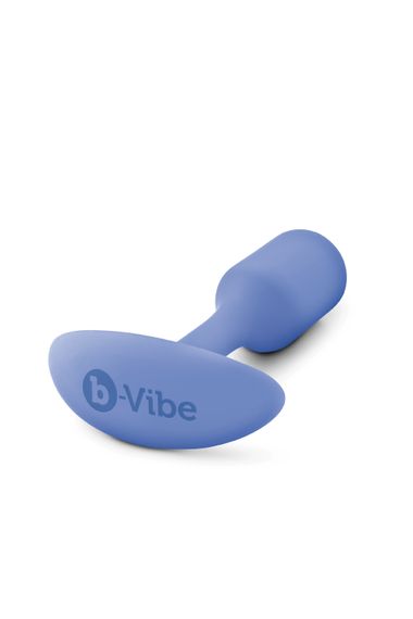 Анальна пробка із зміщеним центром ваги, S, B-vibe Snug Plug 1 фіолетова, 8.6 х 2.2 см | Зображення 3