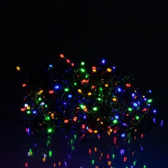 Вулична гірлянда Бахрома 20 м 335 LED гірлянда штора чорний провід Мультиколір 20MBML | Зображення 2