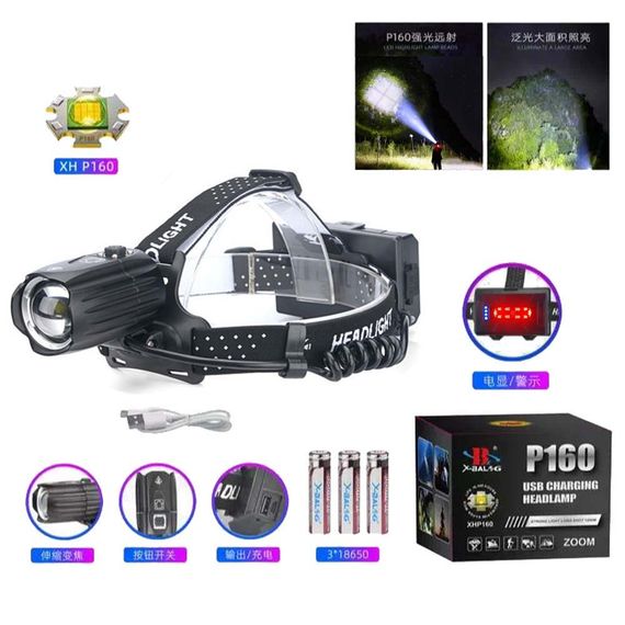 Ліхтар налобний BL-T35-P160 3x18650 | Зображення 2