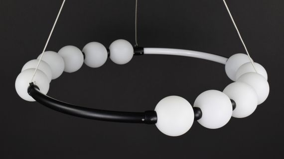 Люстра світлодіодна підвісна LED світильник для квартири на стелю лед 27725 Чорний 25-140х62х62 см. | Зображення 4