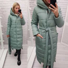 Пуховик арт. А-032 шалфей