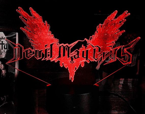 Акриловый светильник-ночник Devil May Cry красный tty-n001985