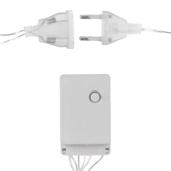 Гірлянда Водоспад від мережі 3х3 м, 480LED, Xmas, Холодний білий / Новорічна світлодіодна гірлянда штора | Зображення 5