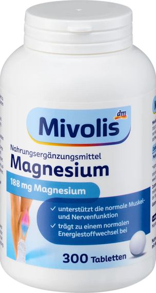 Вітаміни "Mivolis Magnesium", для серцево-судинної системи та нервів, 300 таблеток, Німеччина