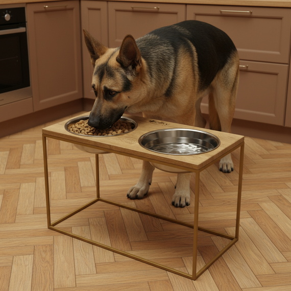 Миски на подставке для очень больших собак Hollky Base XXL40 (2 × 2,8 л) BXXL40-643240-GLNT | Зображення 2