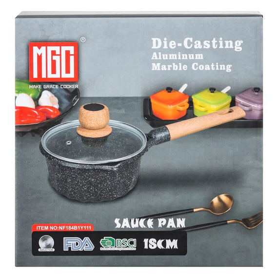 Сотейник з антипригарним покриттям 2,9 л з товстим дном Ø 18 см HP-4-431B | Зображення 5