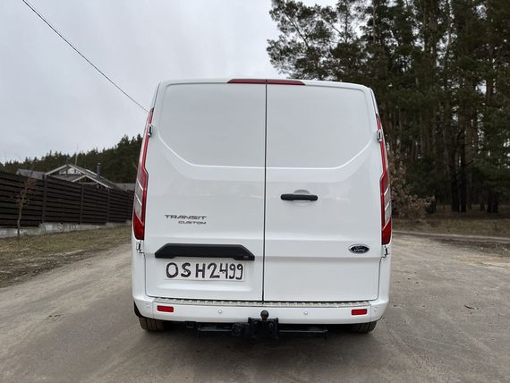 Накладка на задній бампер Carmos (нерж) для Ford Custom 2013-2024 рр | Зображення 2