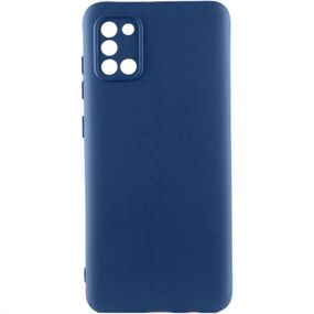 Чехол TPU GETMAN Liquid Silk Full Camera для Samsung Galaxy A31 Синий / Navy Blue