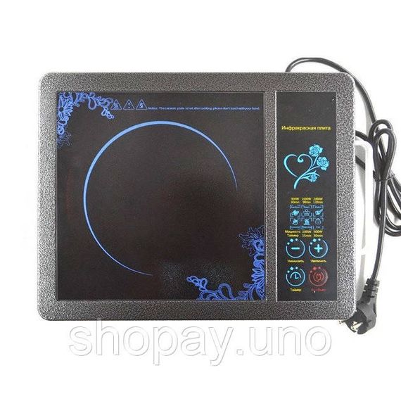 Домашняя электрическая плита Domotec MS-5842 2000Вт, Портативная плита для готовки QK-80 | Зображення 7