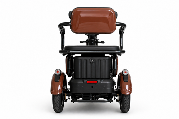 Электротрайк Crosser TR-1 LFP 1500W 76.8V 30Ah, трехколесный электроскутер, до 75 км, для взрослых и пожилых Коричневий | Зображення 9