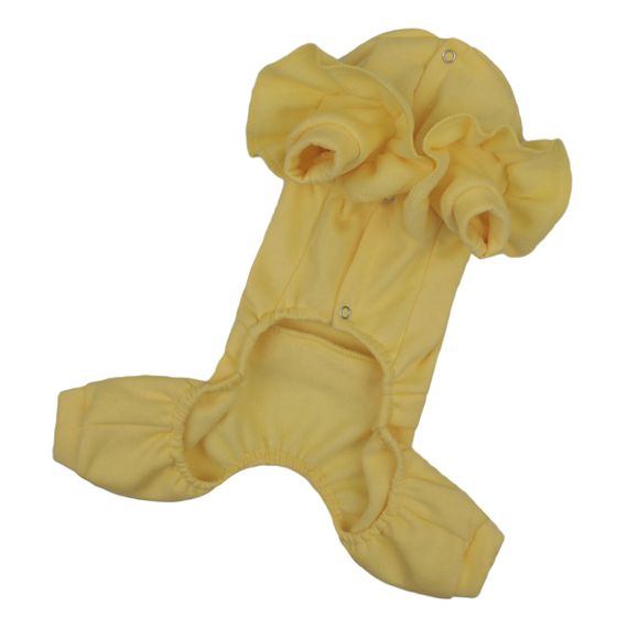 Костюм трьохнитка рюша жовтий D-165 | Зображення 2