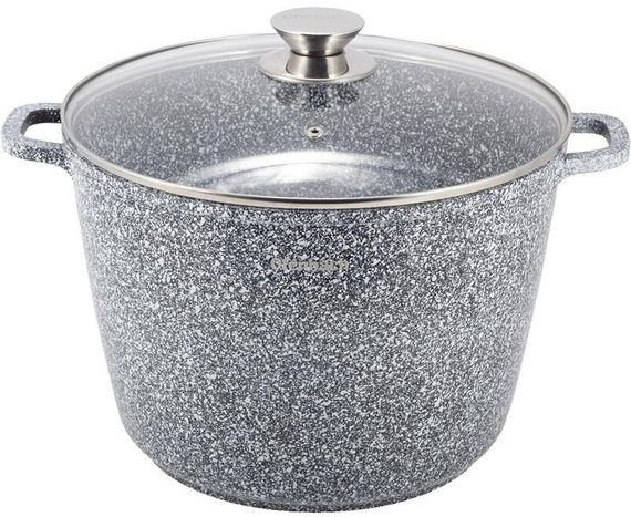 Каструля Kamille Snow Marble 10л індукційна з антипригарним покриттям