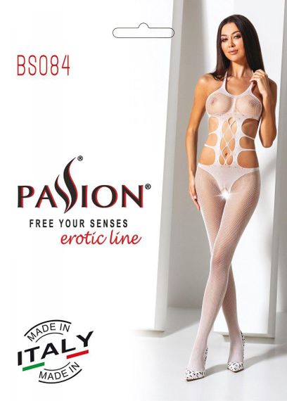 Еротичний бодістокінг Passion BS084 white Sex Aura | Зображення 3