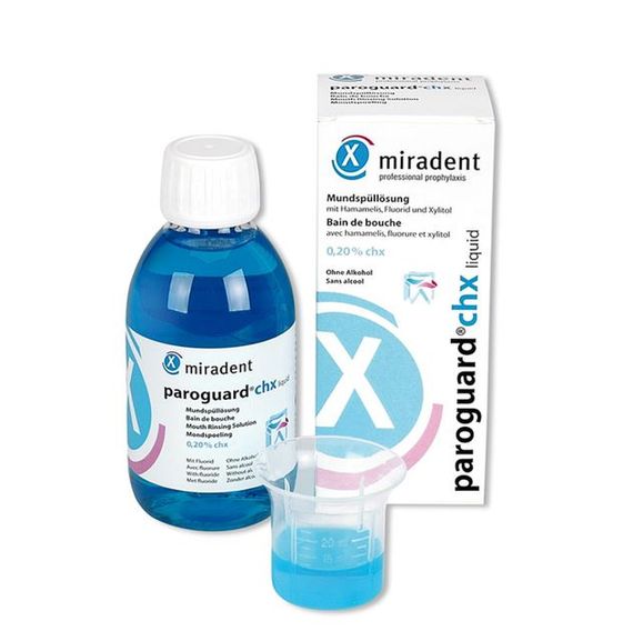 Ополіскувач для ротової порожнини Miradent Paroguard з CHX 0,20% (200мл)