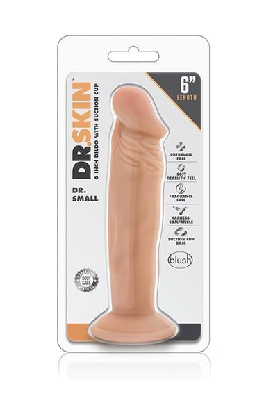 Фаллоимитатор реалистичный Blush Dr.Skin Dr. Small на присоске, телесный sexstyle | Зображення 6