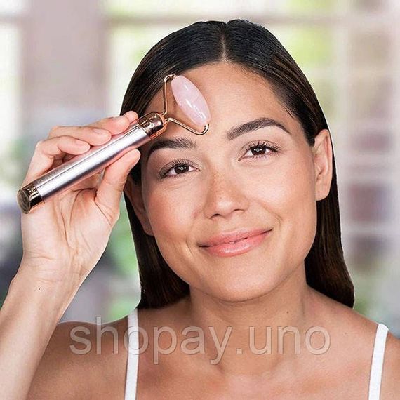 Масажер ролик електричний для особи Facial Roller Massager. Колір бежевий NX-65 | Зображення 5