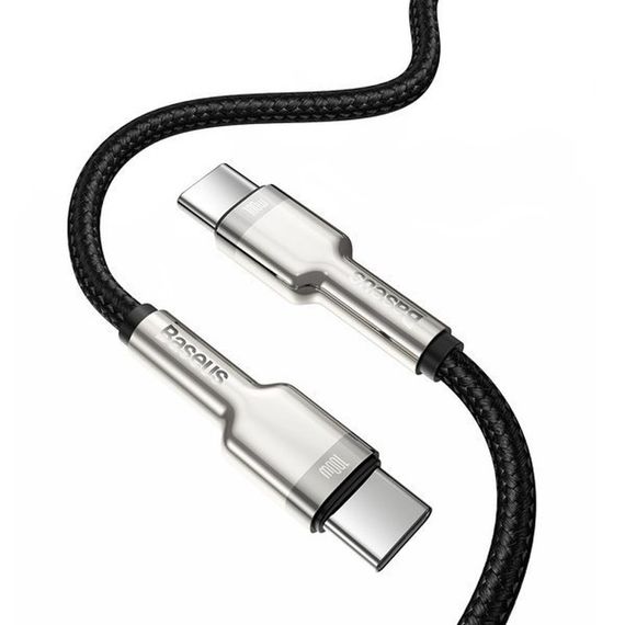 Дата кабель Baseus Cafule Series Metal Type-C to Type-C 100W (1m) (CATJK-C) | Зображення 1