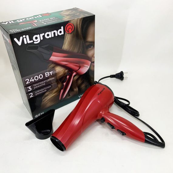 Фен Vilgrand VHD-2430 Колір: червоний | Зображення 2