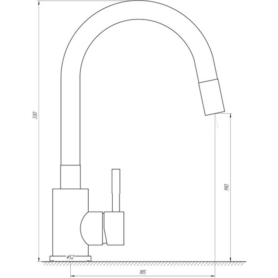 Змішувач для кухні Globus Lux ALPEN SUS-203S-BEIGE | Зображення 1