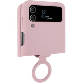 Чохол Foldables Silicone Cover Lakshmi (AAA) для Samsung Galaxy Z Flip4 Білий / White Рожевий / Pink Sand