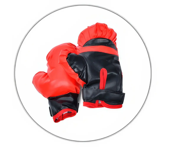 Боксерський набір з надувною грушею на стійці 120 см та рукавичками / Дитячий боксерський набір | Зображення 5
