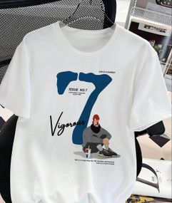 Футболка мужская с принтом повседневная M Белая