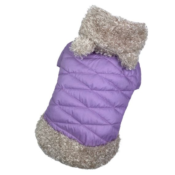 Куртка з хутром лаванда K-66 | Зображення 2