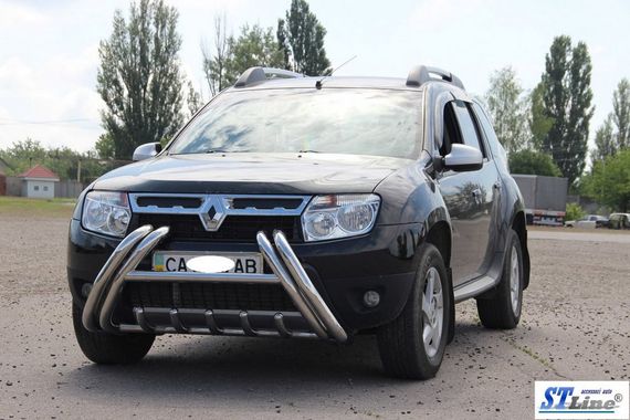 Кенгурятник WT01 (нерж) для Renault Duster 2008-2017 гг | Зображення 2