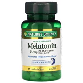Мелатонін для сну Nature's Bounty Melatonin 10 mg 45 Tabs Cherry