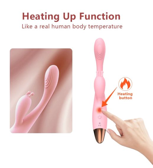 Вибратор- кролик с подогревом "Snail G stimulant", цвет розовый, 12 режимов вибрации sexstyle | Зображення 9