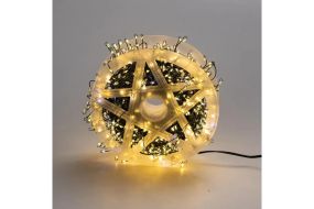 Гирлянда роса на катушке 100 м мишура на елку 2500 led ТЕПЛЫЙ БЕЛЫЙ