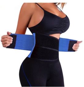Пояс для похудения на липучке Hot Shapers Belt Power утягивающий Черно-синий