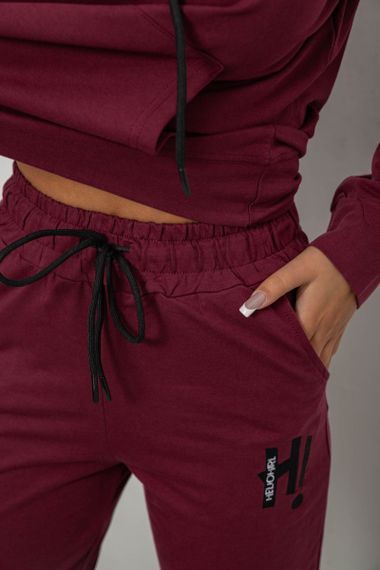 Спортивный костюм женский двухнитка, цвет сливовый, 214R1419-003 | Зображення 4