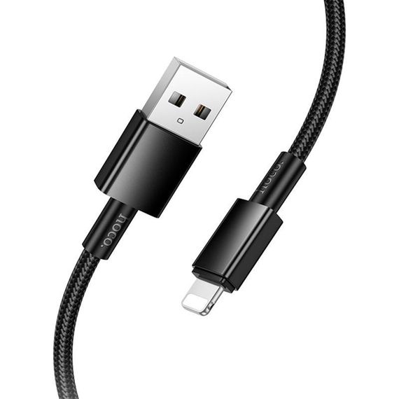 Дата кабель Hoco X119 Energy USB to Lightning 2.4A (1m) Black | Зображення 2