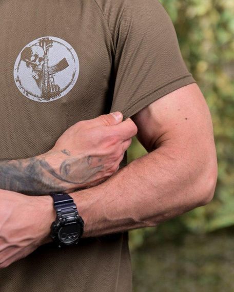 Тактична потоотводна футболка Sunset олива ПП7686 | Зображення 4