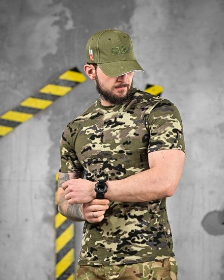ХЛОПКОВАЯ тактическая футболка PATRIOT MultiCam green  ДЛ6384 | Зображення 2