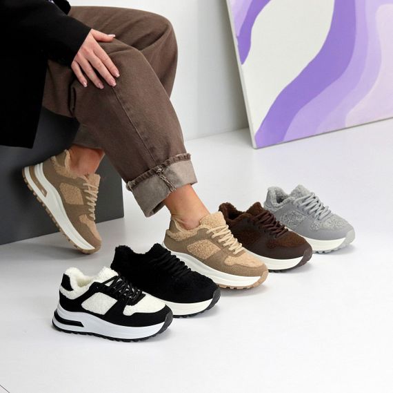 Молодіжні теплі чарівні чорно-білі кросівки шок-ціна | Зображення 9