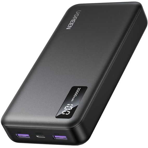 УМБ Ugreen 20000mAh 22,5W PD 2хUSB-A +2xUSB-C Black (PB312) | Зображення 1