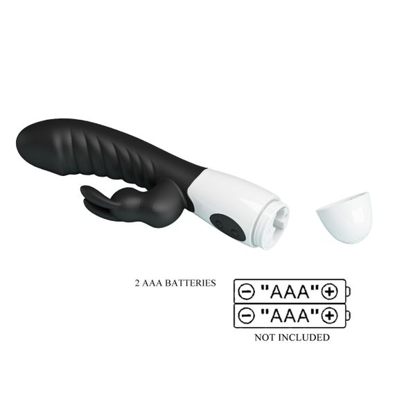 Вібратор - Pretty Love Naughty Bunny Vibrator Black Sex Aura | Зображення 9