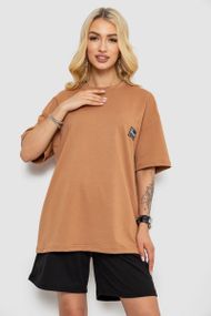 Костюм женский повседневный, цвет темно-бежевый, 241R5004-1