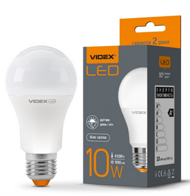 Лампа A60 10W E27 4100К 220-240V з сенсором освітлення LED Videx