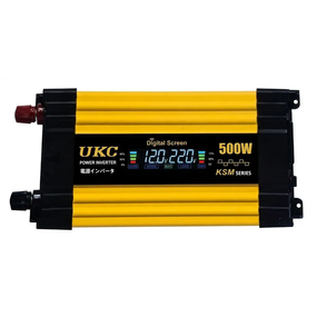 Автомобільний інвертор Жовтий / Перетворювач напруги з 12-220V, 500Вт, 2хUSB