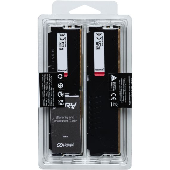 Модуль пам'яті для комп'ютера DDR5 64GB (2x32GB) 5200 MHz Beast Black Kingston Fury (ex.HyperX) (KF552C36BBEK2-64) | Зображення 5