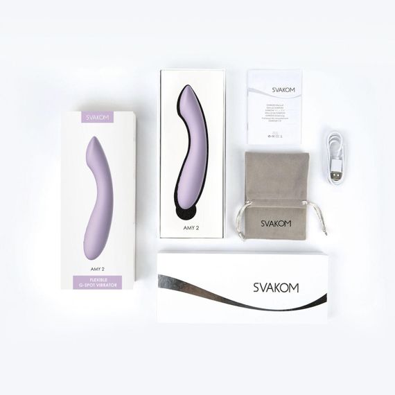 Вібратор для точки G Svakom Amy 2 Pastel Lilac — інтелектуальне задоволення у витонченому дизайні | Зображення 6