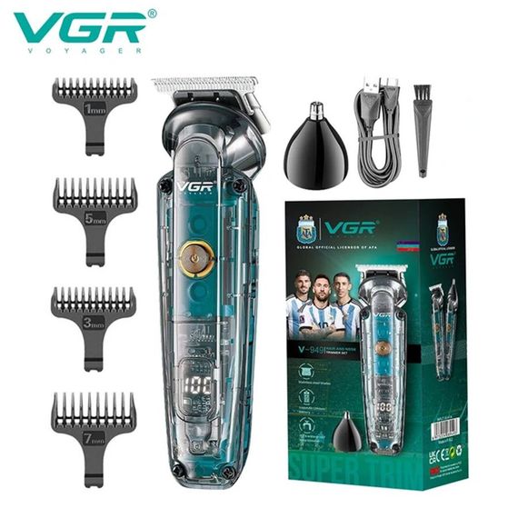 Машинка для стрижки волосся VGR V-949 безпровідна, ергономічна, XPRO (44660-V 949_398)