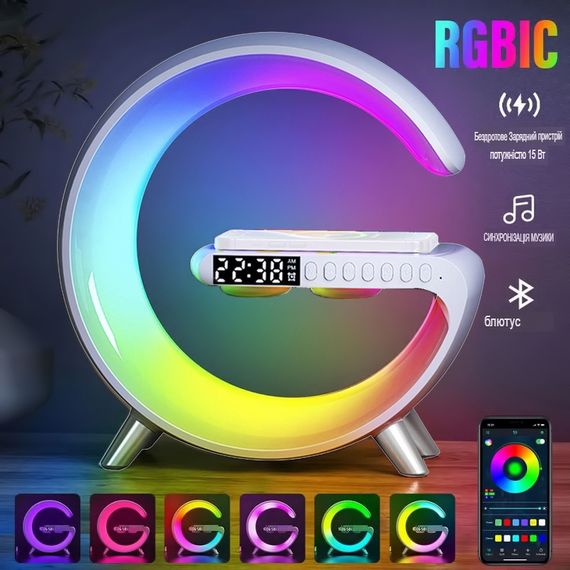 Настольная лампа c колонна RGB-подсветкой Bluetooth L39 (44588-_276) | Зображення 3