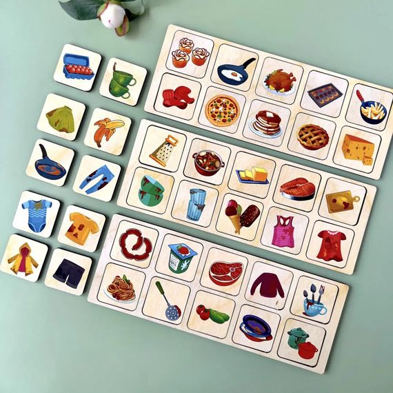 Дерев'яна настільна гра "Побутова техніка" Ubumblebees (ПСД001) PSD001 сортер-комодик | Зображення 1